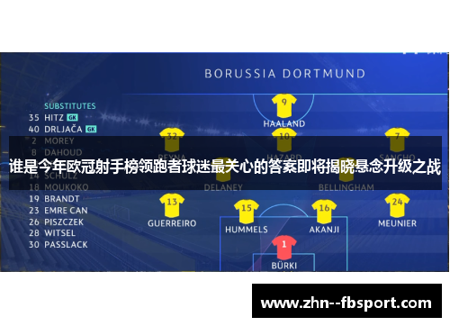 谁是今年欧冠射手榜领跑者球迷最关心的答案即将揭晓悬念升级之战